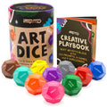 Insplore Art Dice – 12-Sided Wooden Dice with 120 Prompts to Help You Decide What to Draw or Paint