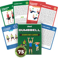 Zinsk 75 Dumbbell Workout Cards – 3.5” x 2.5” Full Body Weight Training Exercise Deck