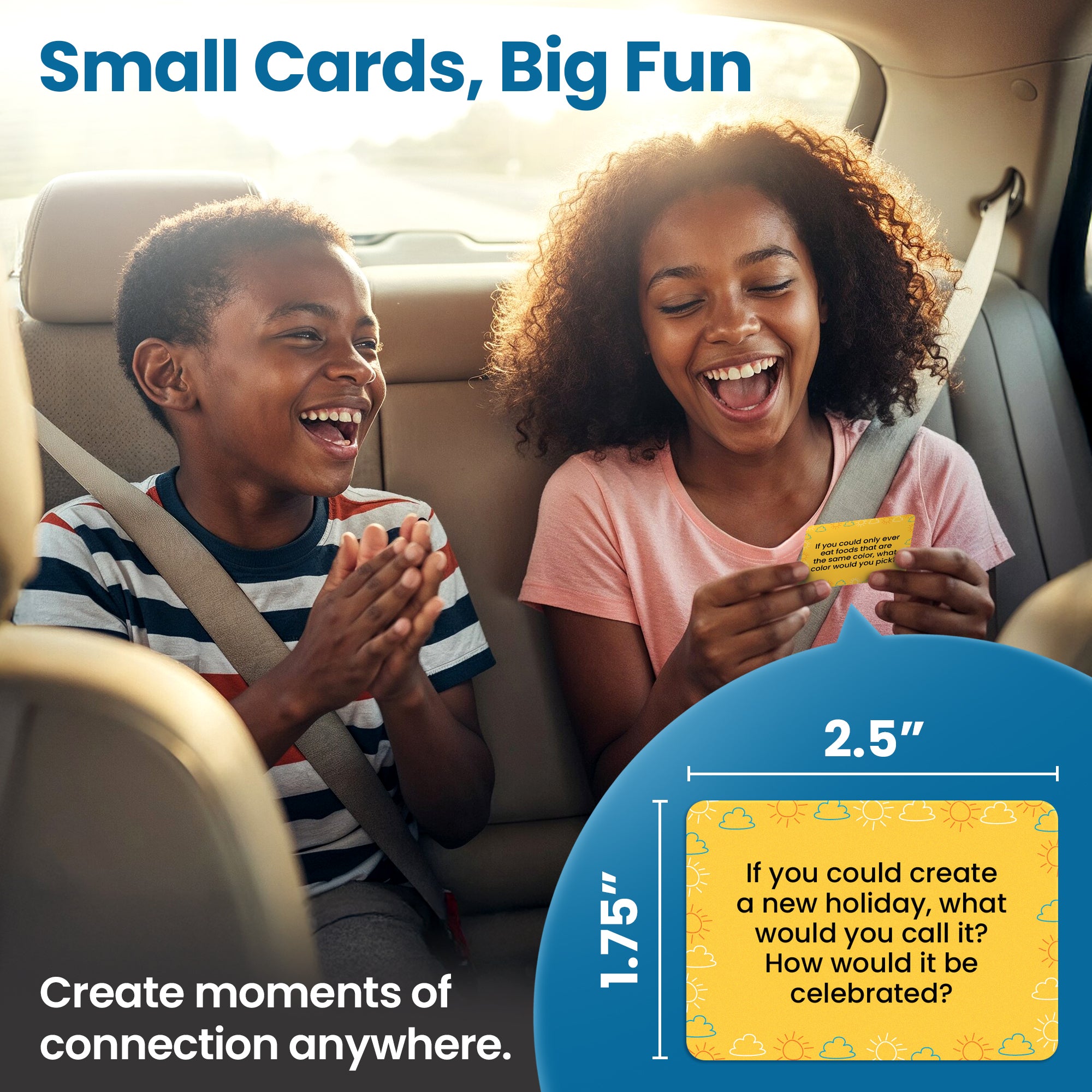 Prompta 400 Conversation Cards for Kids – Engage Kids, Laugh, and Grow Closer During Family Dinner, Game Night, and Road Trips