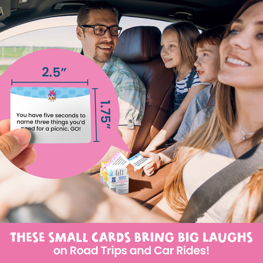 400 Silly Conversation Cards for Kids - 2.5" x 1.75" Cards with Interactive Activities and Funny Questions for Kids