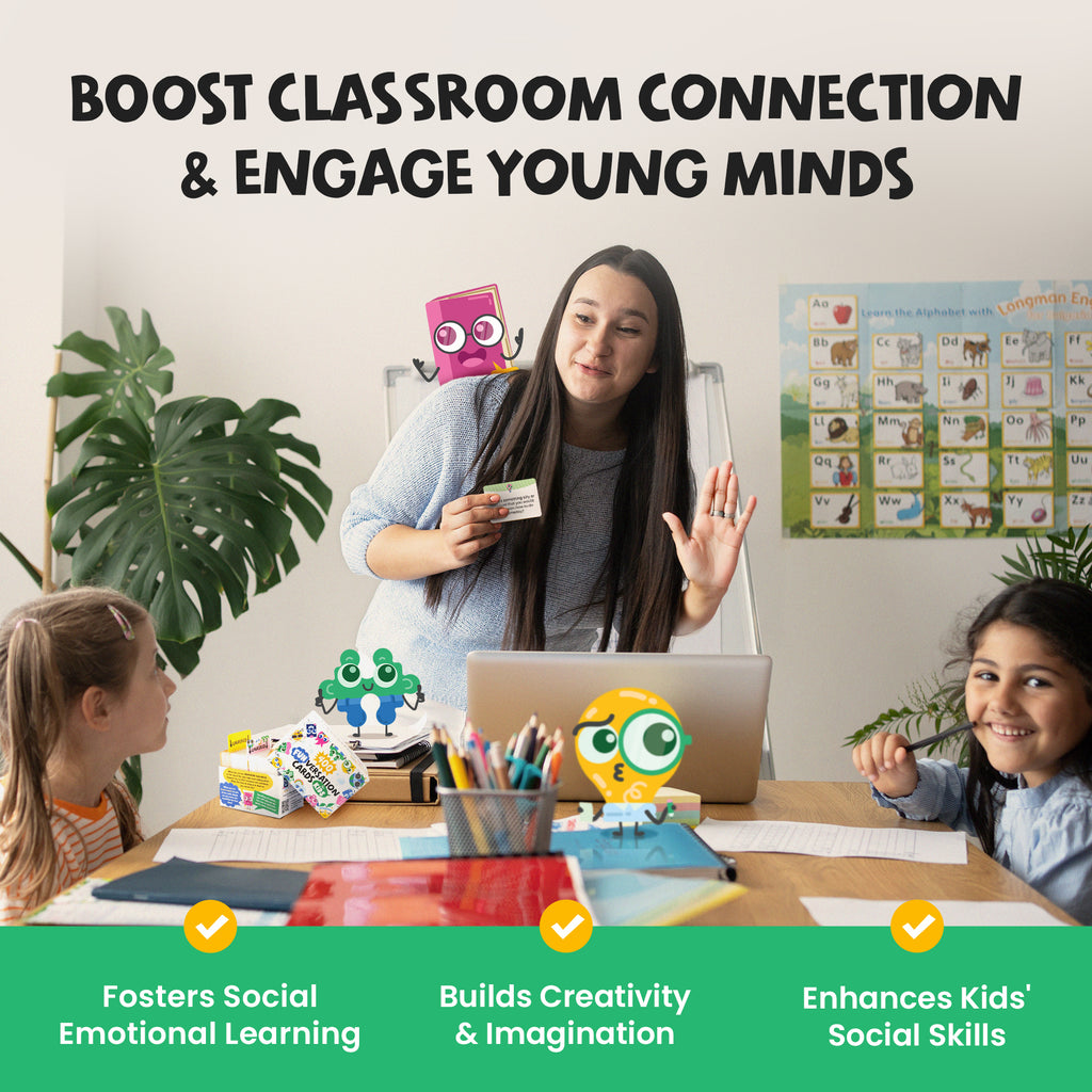 400 Silly Conversation Cards for Kids - 2.5" x 1.75" Cards with Interactive Activities and Funny Questions for Kids