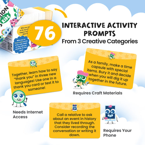 400 Silly Conversation Cards for Kids - 2.5" x 1.75" Cards with Interactive Activities and Funny Questions for Kids
