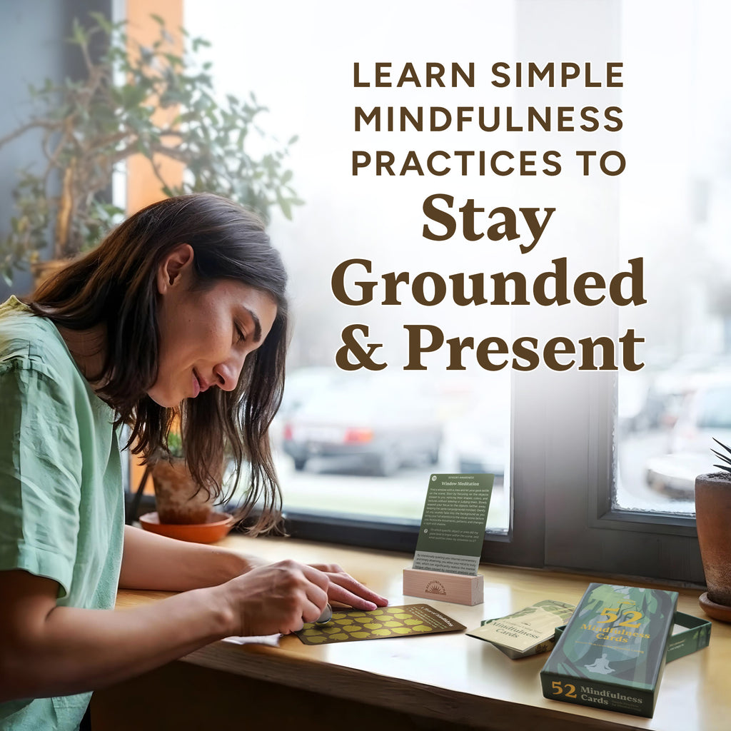 Resplendawn 52 Mindfulness Cards – Simple Practices for Stress & Anxiety Relief, Emotional Regulation, and Mindful Living