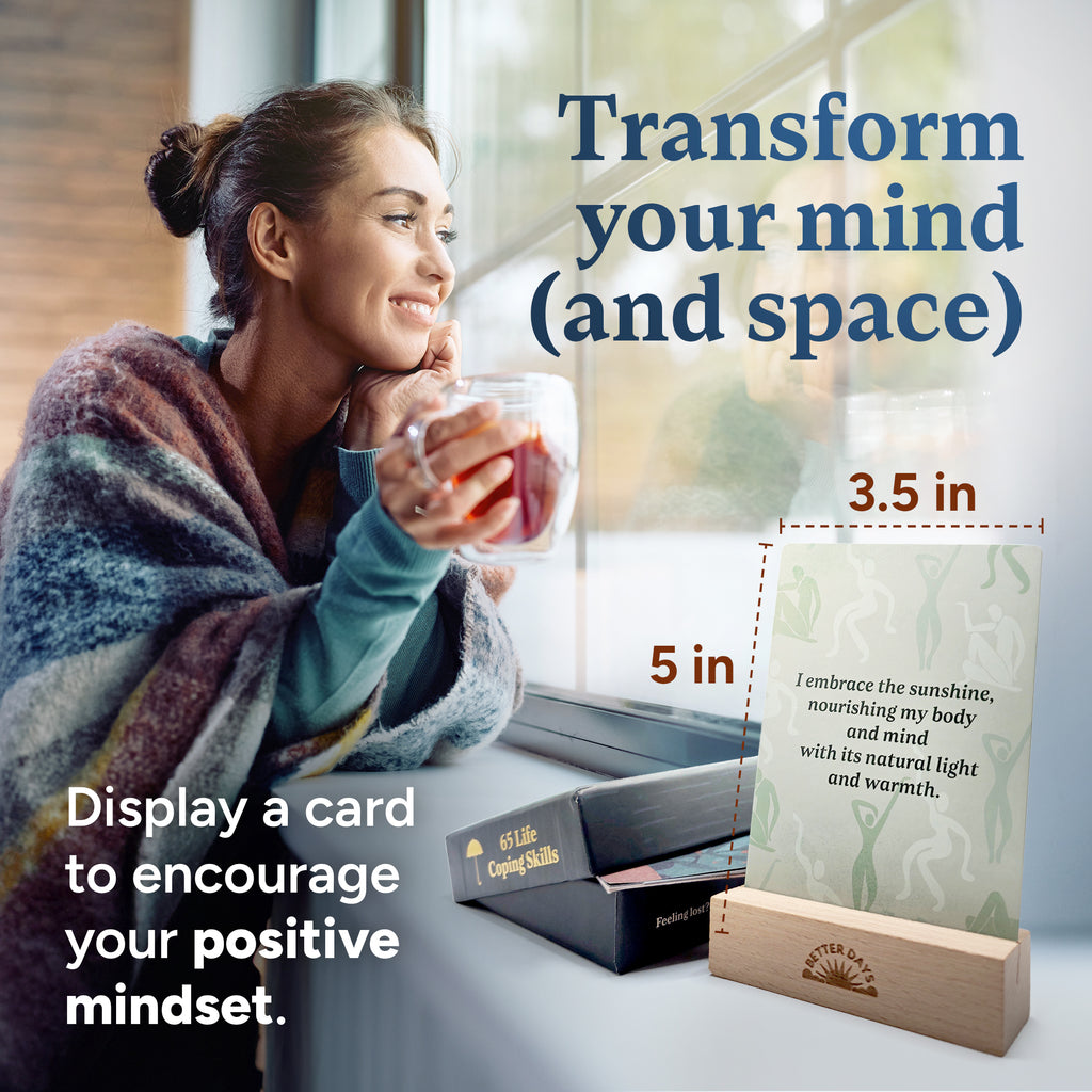 Resplendawn 65 Coping Cards – Skills & Exercises to Cope with Stress, Anxiety, & Anger