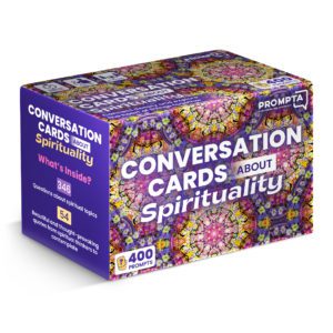 Prompta 400 Non-Denominational Spirituality Prompts for Self-Reflection, Journaling & Conversation – Spiritual Gifts & Meditation – 2.5" x 1.75" Sized Cards
